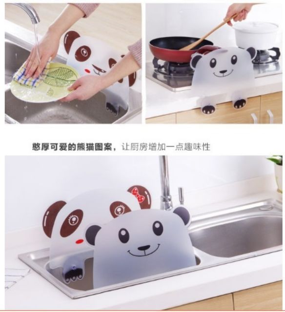 Gấu Panda chắn nước văng bồn rửa chén