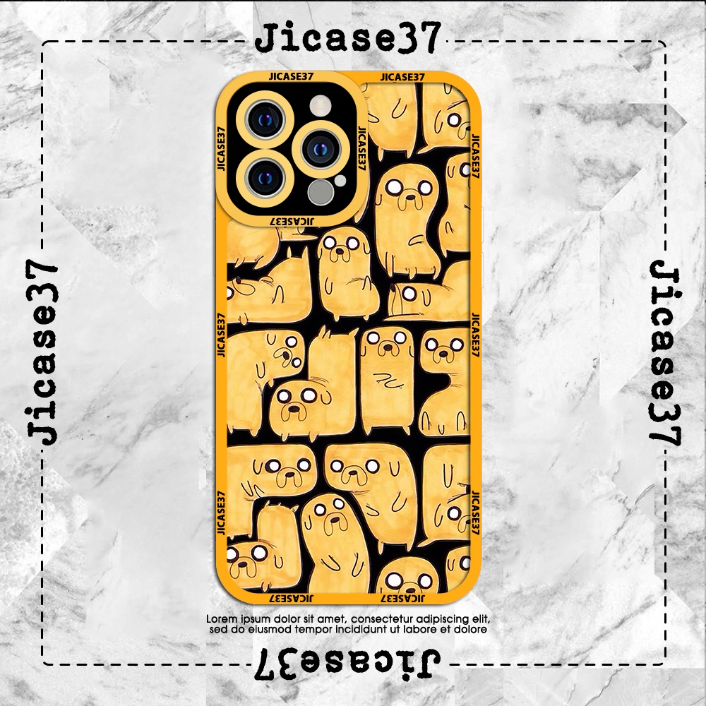 Ốp lưng iphone cạnh vuông Jicase Cậu vàng Adventure Time 6plus/6s/6splus/7/7plus/8/8plus/x/xs/11/12/pro/max/plus/promax