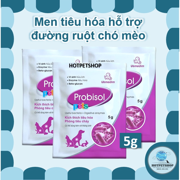 Men Tiêu Hóa Cho Chó Mèo - PROBISOL PETS - Hỗ trợ đường tiêu hóa cho thú cưng