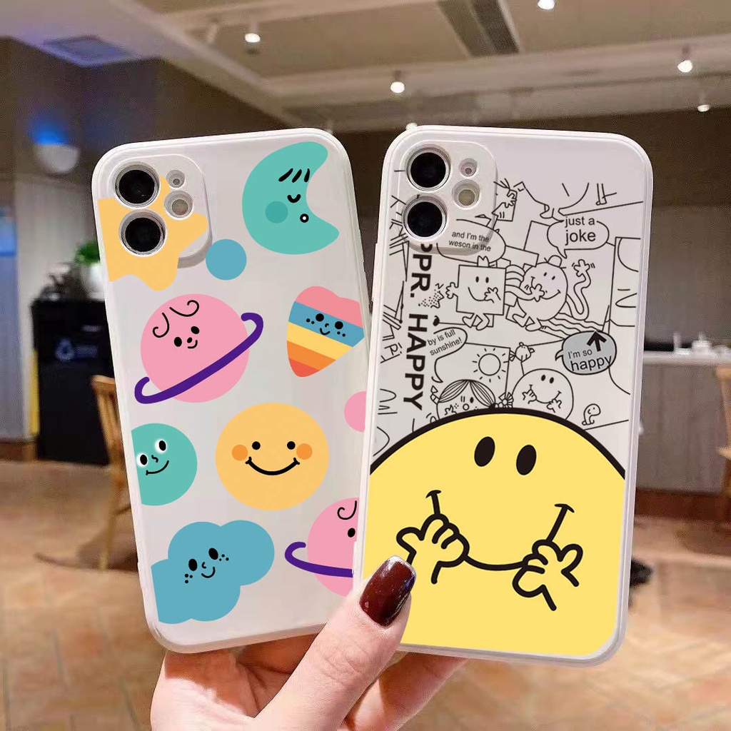 Ốp Điện Thoại Tpu Mềm Hình Mặt Cười Cho iPhone 11 12 13 Pro Max iPhone 6 6S 7 8 Plus iPhone XR X XS Max SE 2020
