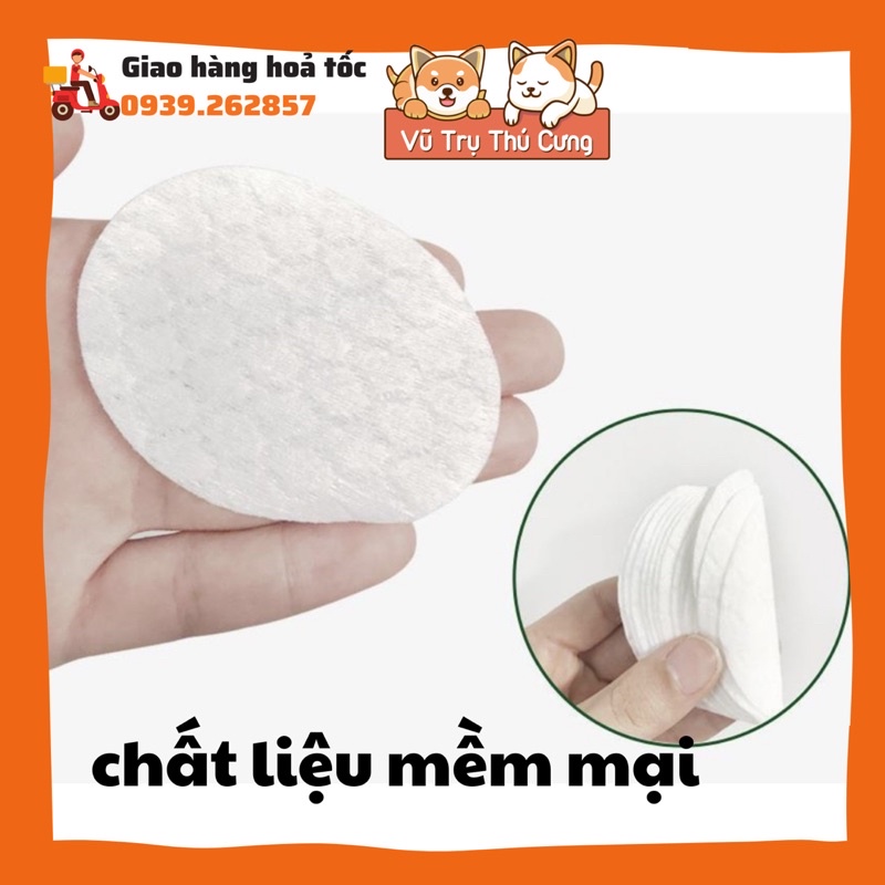 Khăn lau ố mắt, lau lỗ tai Chó Mèol Vệ sinh mắt mũi tai Chó Mèo, Lau mắt cho mèo