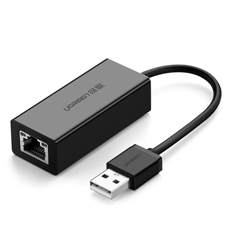 Cáp chuyển đổi USB 2.0 Sang cổng Lan tốc độ 100 Mbps vỏ nhựa UGREEN 20254 20253 CR110