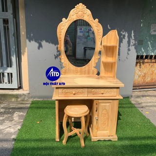 Bàn trang điểm gỗ thông cao cấp, bảo hành 2 năm freeship khu vực