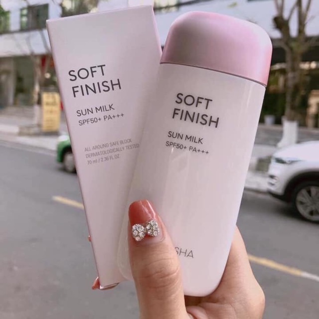 kem chống nắng missha soft finish hồng