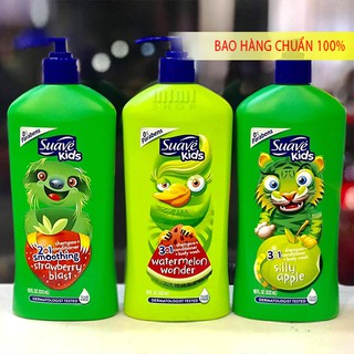 Sữa tắm, gội và Xả cho Bé Suave Kid 3in1 532ml