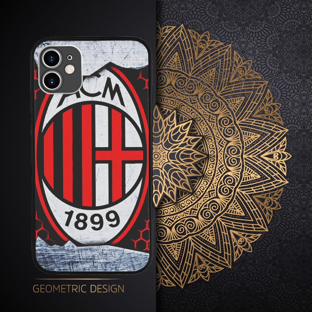 Ốp nhựa bóng đá CLB AC Milan cho Iphone 6 đến 13 mini Pro Max X Xr và SAMSUNG FOO20211604