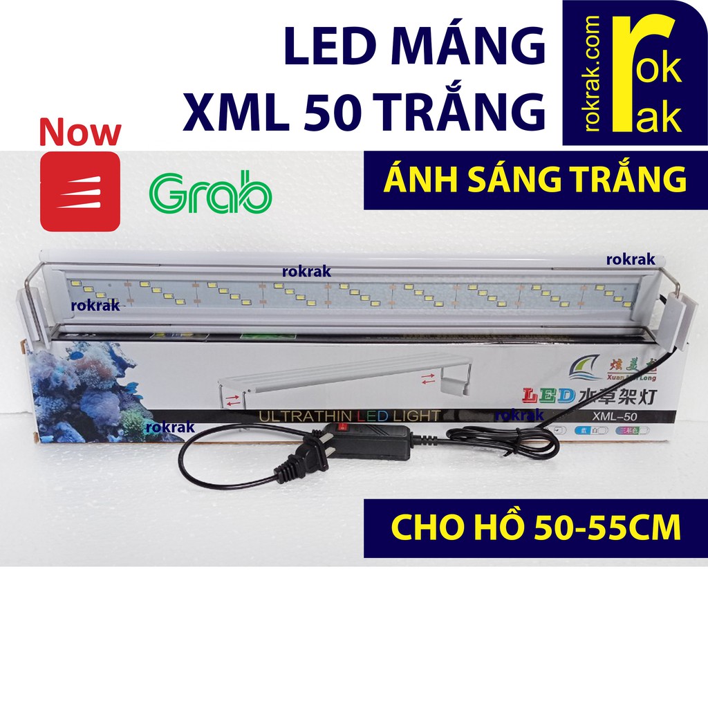 GIÁ SỈ-Đèn Led máng XML 50 trắng Đèn thủy sinh Tai-wan cho hồ 50-55cm