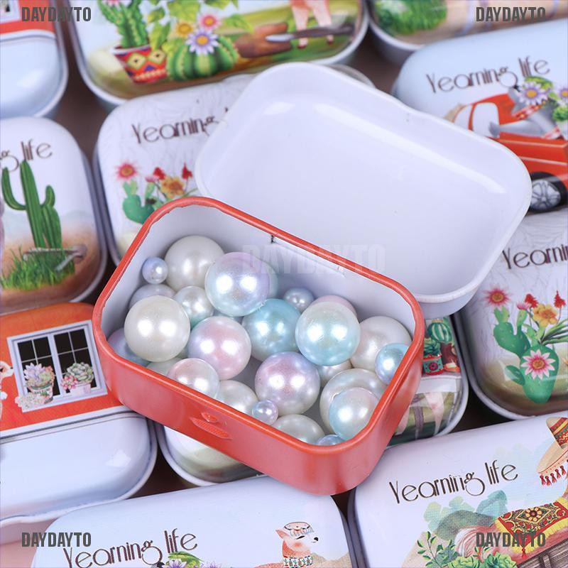 Hộp thiếc mini đựng kẹo/đồ trang sức đóng kín tiện dụng