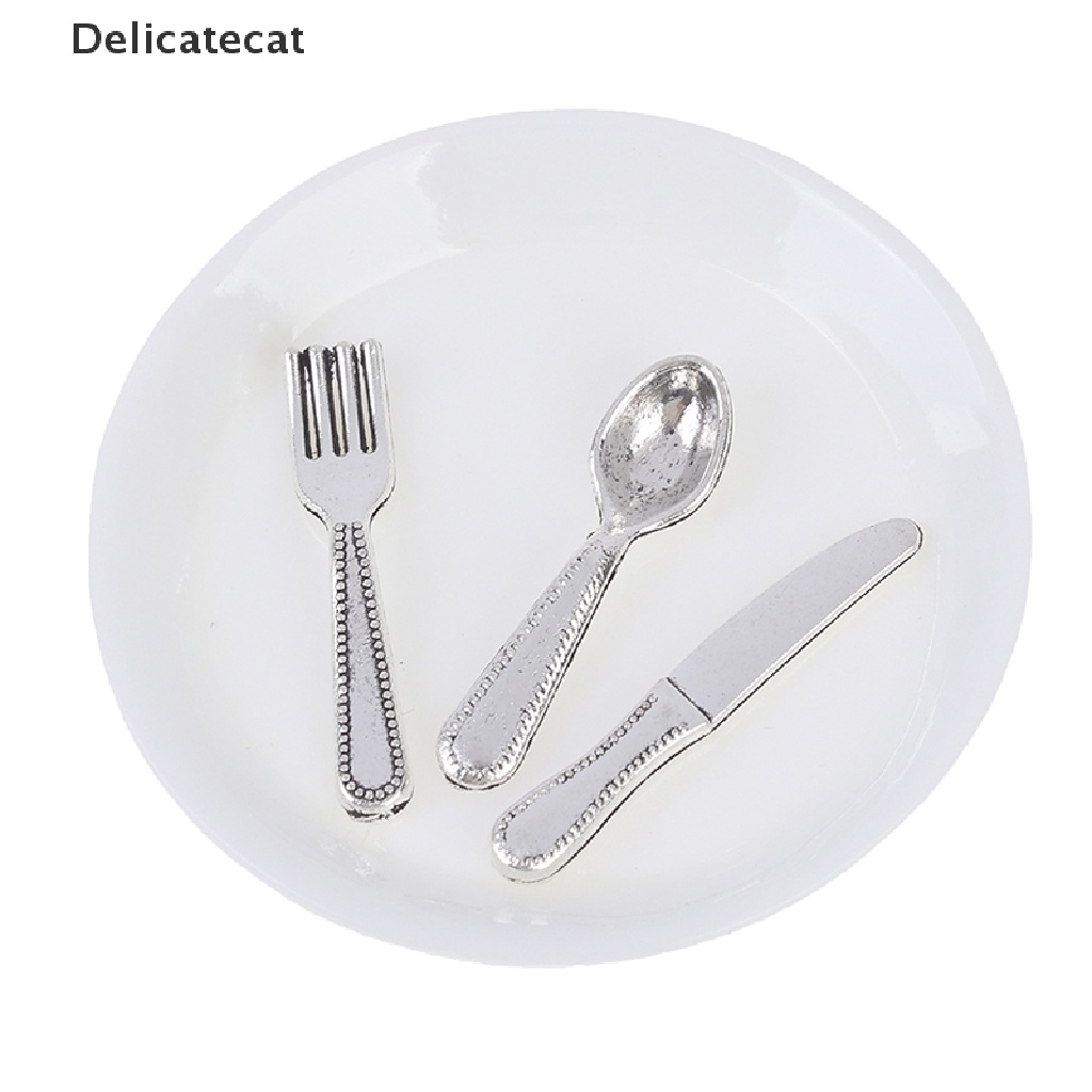 Bộ 4 Đĩa mini Trang Trí Nhà Búp Bê Phong Cách Phương Tây