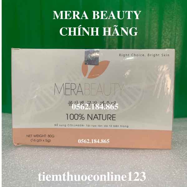 Bột MeraBeauty  Bột uống bổ sung Colagen và nội tiết tố Mera Beauty Hộp 16 gói