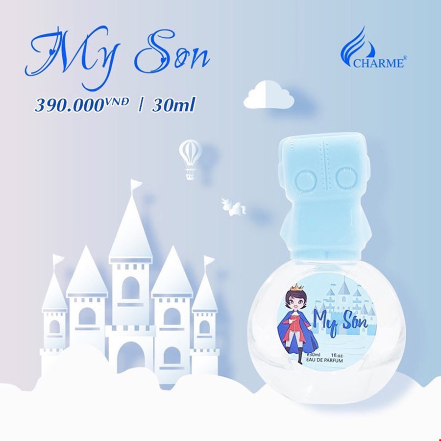 Nước Hoa Cho Bé Charme My Son Tầng Hương Năng Động Sảng Khoái Cho Trẻ Em 30ml