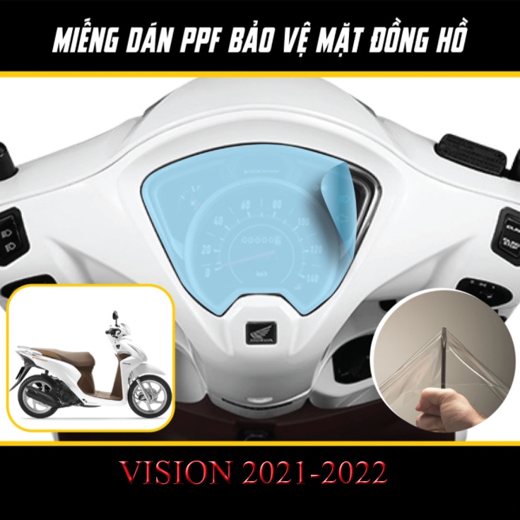 Miếng Dán PPF Vision 2021 - 2022 Bảo Vệ Mặt Đồng Hồ Cao Cấp Chống Trầy Xước Màn Hình Vision 2021