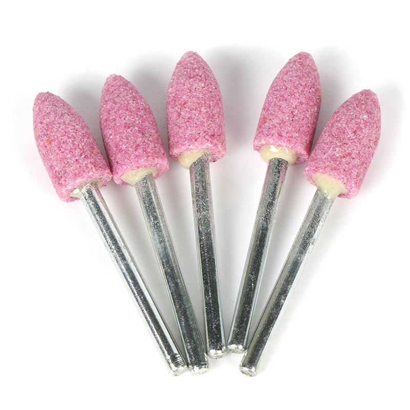 10 cái Đá mài mòn gắn cho phụ kiện Dremel Đầu đá mài cho dụng cụ quay Dremel -Shape Pink