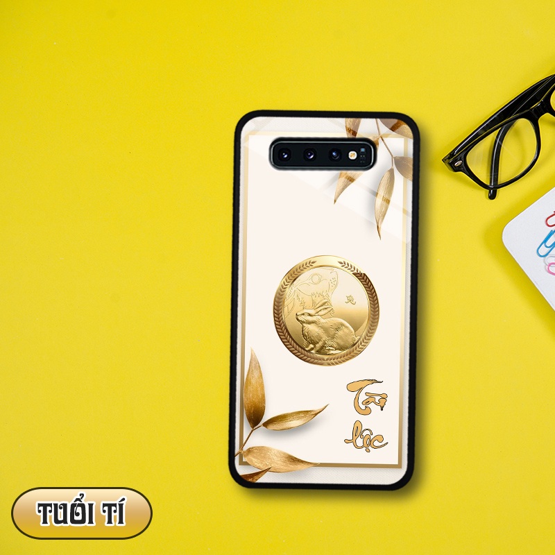 Ốp lưng kính 3D 12 con giáp - Samsung galaxy S10 Plus