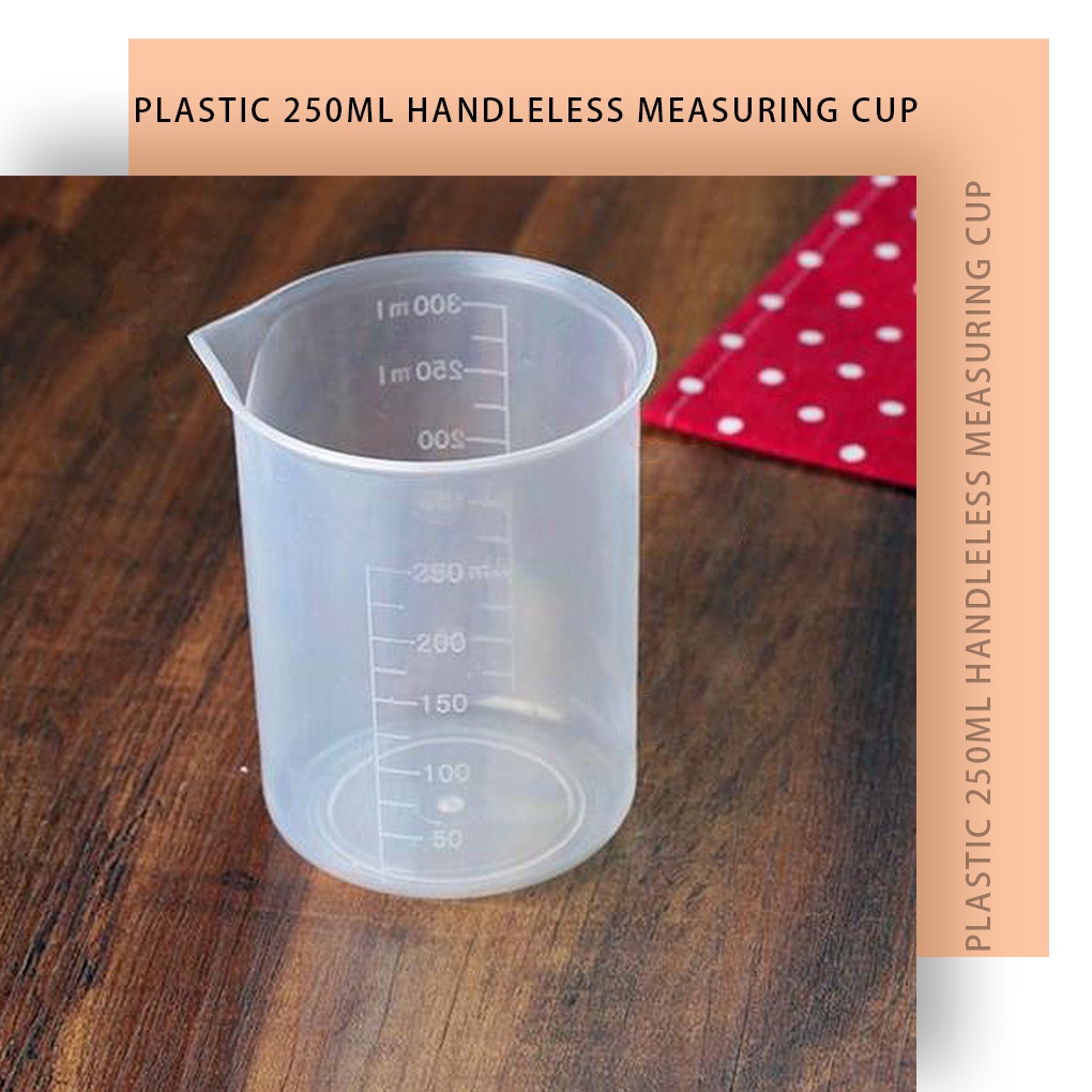 [CHOO] Measuring Cup Plastic Scale Measure Jug Kitchen Measuring Container School Labor Beaker 250ML