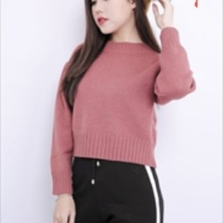 Áo len lông croptop tay dài C016