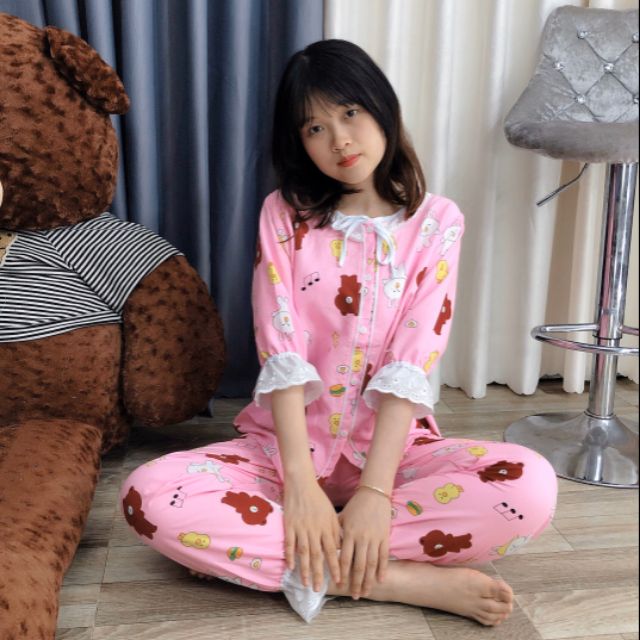 Đồ bộ kate thái pha lụa bèo tiểu thư