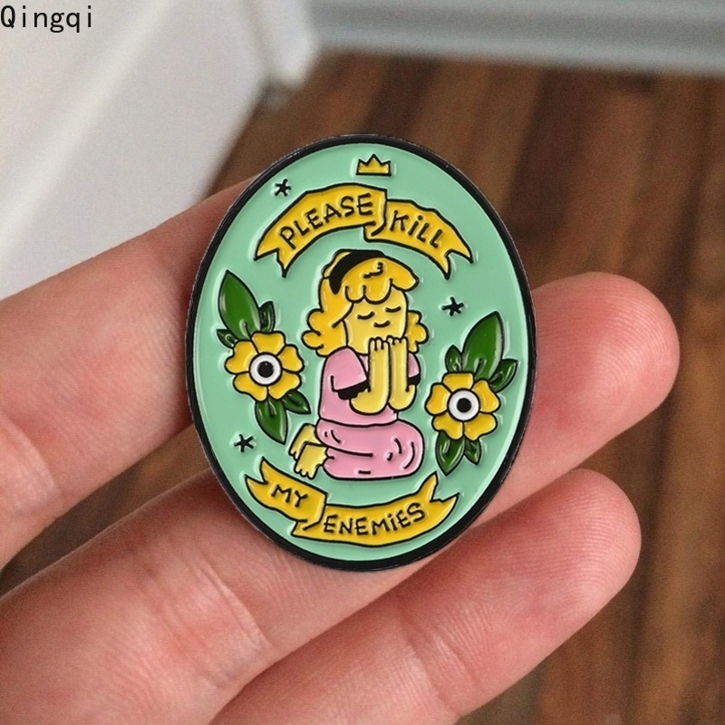 Huy hiệu cài áo Miss Zoe hình cô gái hoạt hình vui nhộn