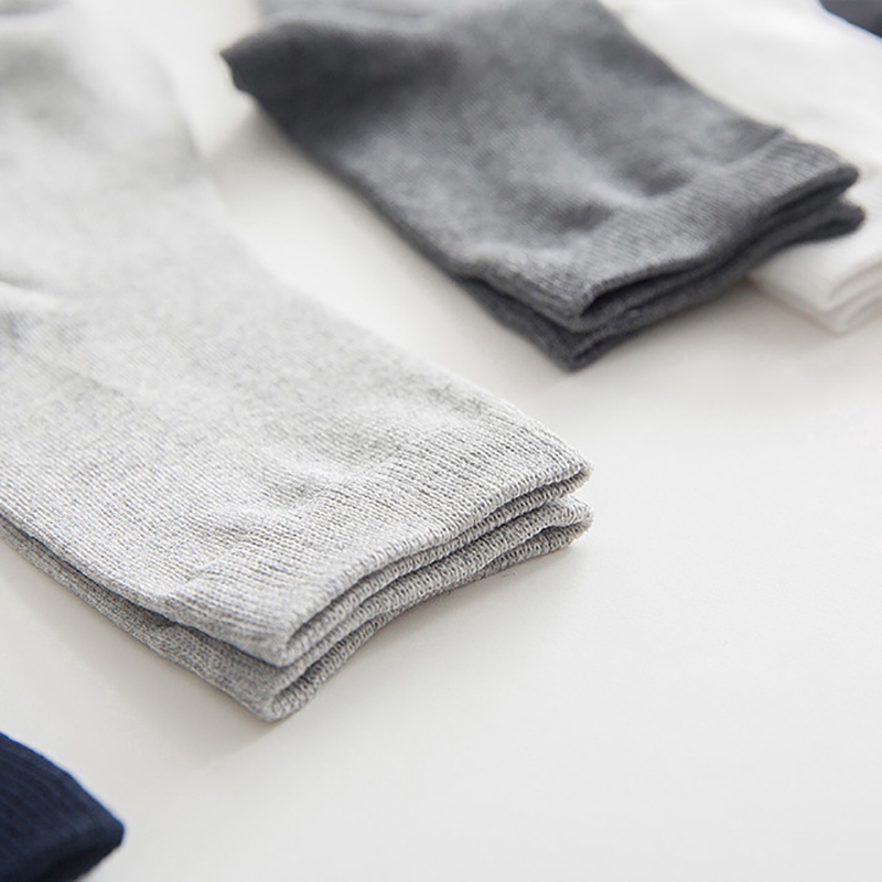 Vớ cotton thoáng khí trơn màu mềm mại cho nam
