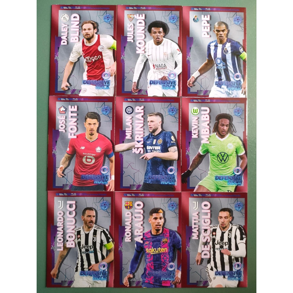 Thẻ SKY UCL DEFENSIVE ROCK | Pepe. Bonucci, Blind, Fonte,De Sciglio, Mbabu, Kounde, Skrinar, Araujo