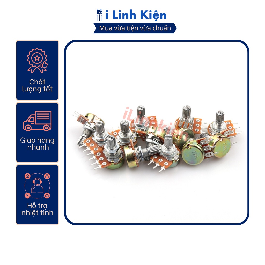 Chiết áp đơn 1M WH148-B1M 15mm chất lượng tốt