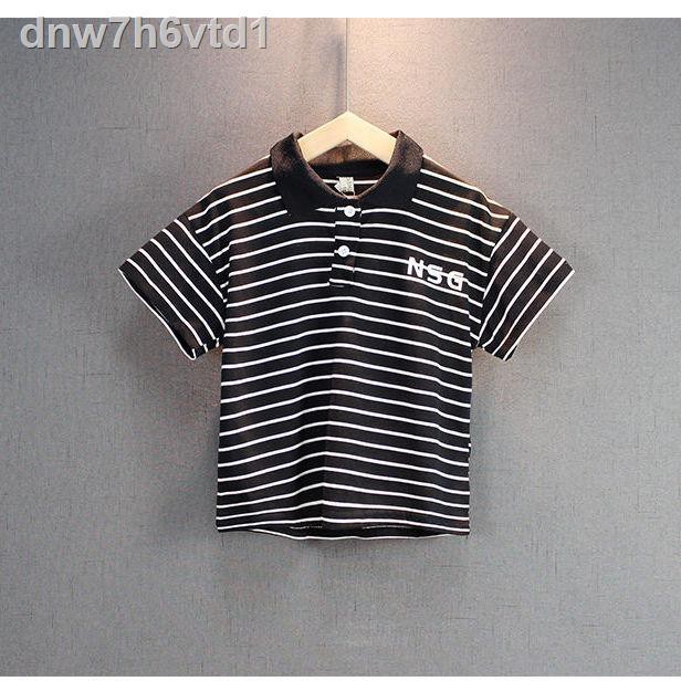 Áo thun nam tay ngắn cho bé trai 2021 trẻ em mùa hè mới Polo sọc Baby Summer T