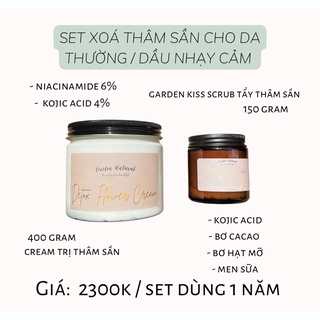 Set xoá thâm sần da thường / dầu size lớn handmade
