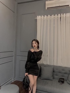 ĐẦM BODY THUN HỞ LƯNG (KÈM CLIP)