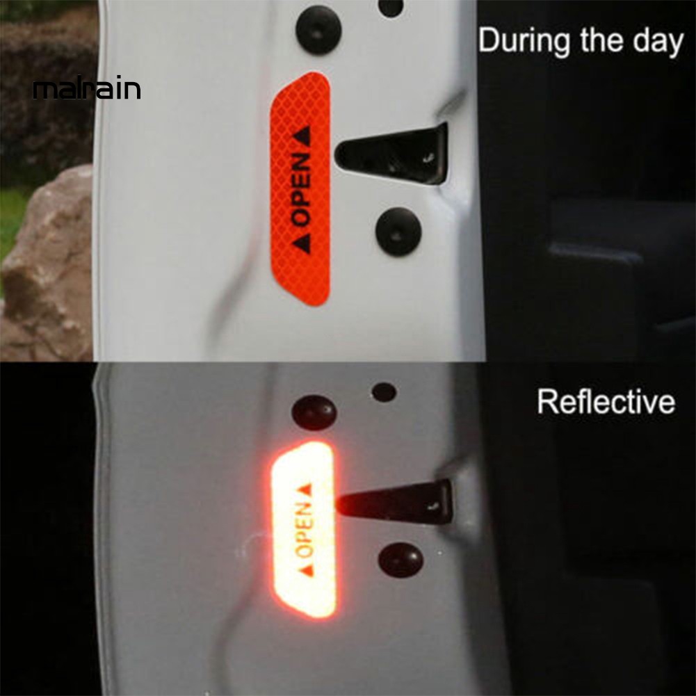 Bộ 4 miếng dán cảnh báo an toàn chuyên dụng cho xe ô tô