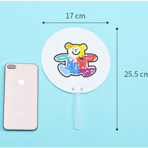 Quạt Nhựa Cầm Tay Cute - Quạt Học Sinh Xua Nắng Hè Loại Đẹp / Quạt PVC Molangshop