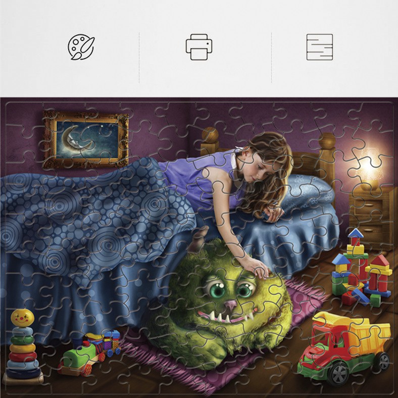 Tranh Ghép Hình 100 Miếng Động Vật Dễ Thương Cho Bé Trẻ Em Jigsaw Puzzle Babe Kute 100 pcs