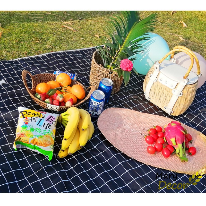 Thảm picnic VẢI canvas siêu xinh đi du lịch, bãi biển NHIỀU KÍCH THƯỚC