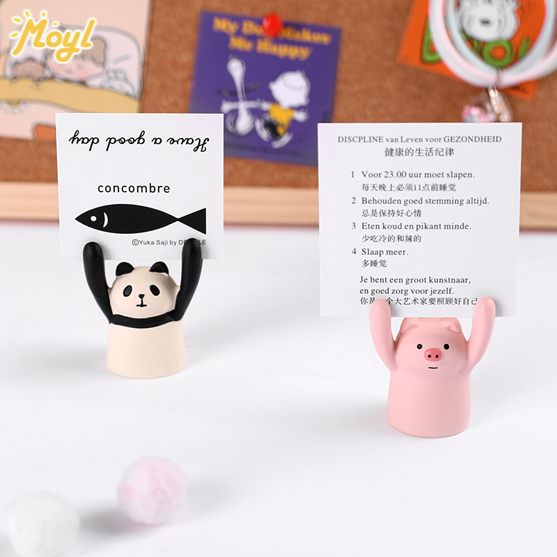 Kẹp đỡ giấy Lưu ý để bàn hình thú hoạt hình dễ thương