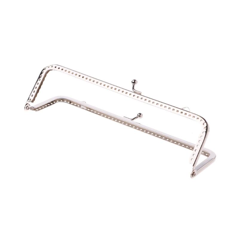 1 Khung Kẹp Kim Loại Hình Vuông 18cm Tự Làm Túi Xách/Ví Tiện Lợi
