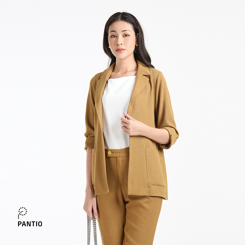 Áo khoác chất liệu thô phong cách trẻ chung dáng suông BKM95023- PANTIO