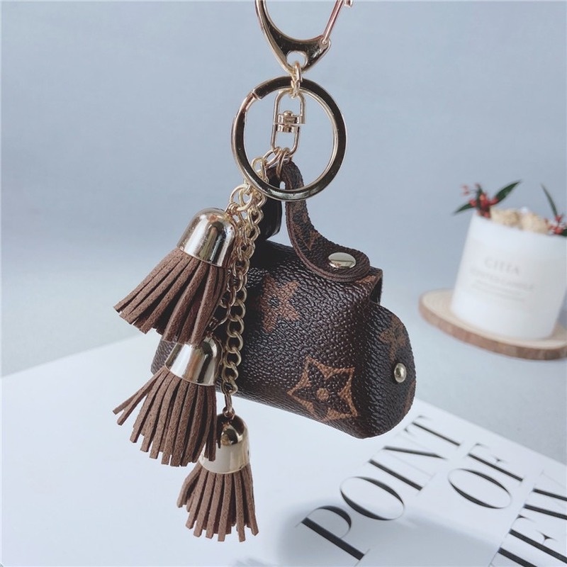 Móc chìa khóa bằng da kiểu dáng sáng tạo dễ thương