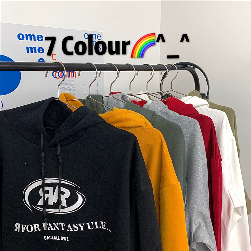 Áo hoodie tay dài thời trang trẻ trung cá tính 224803 Áo khoác hoodie dày in chữ thiết kế đơn giản cá tính