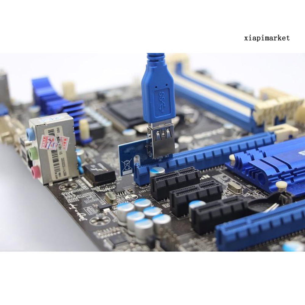 LOP_USB 3.0 PCI Express PCI-E 1x Extender Riser Card Board Adapter for Mining