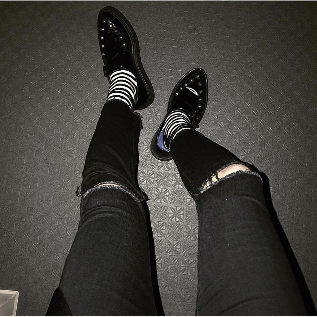 QUẦN JEAN đen skinny rách gối CHUOTTRANG | BigBuy360 - bigbuy360.vn