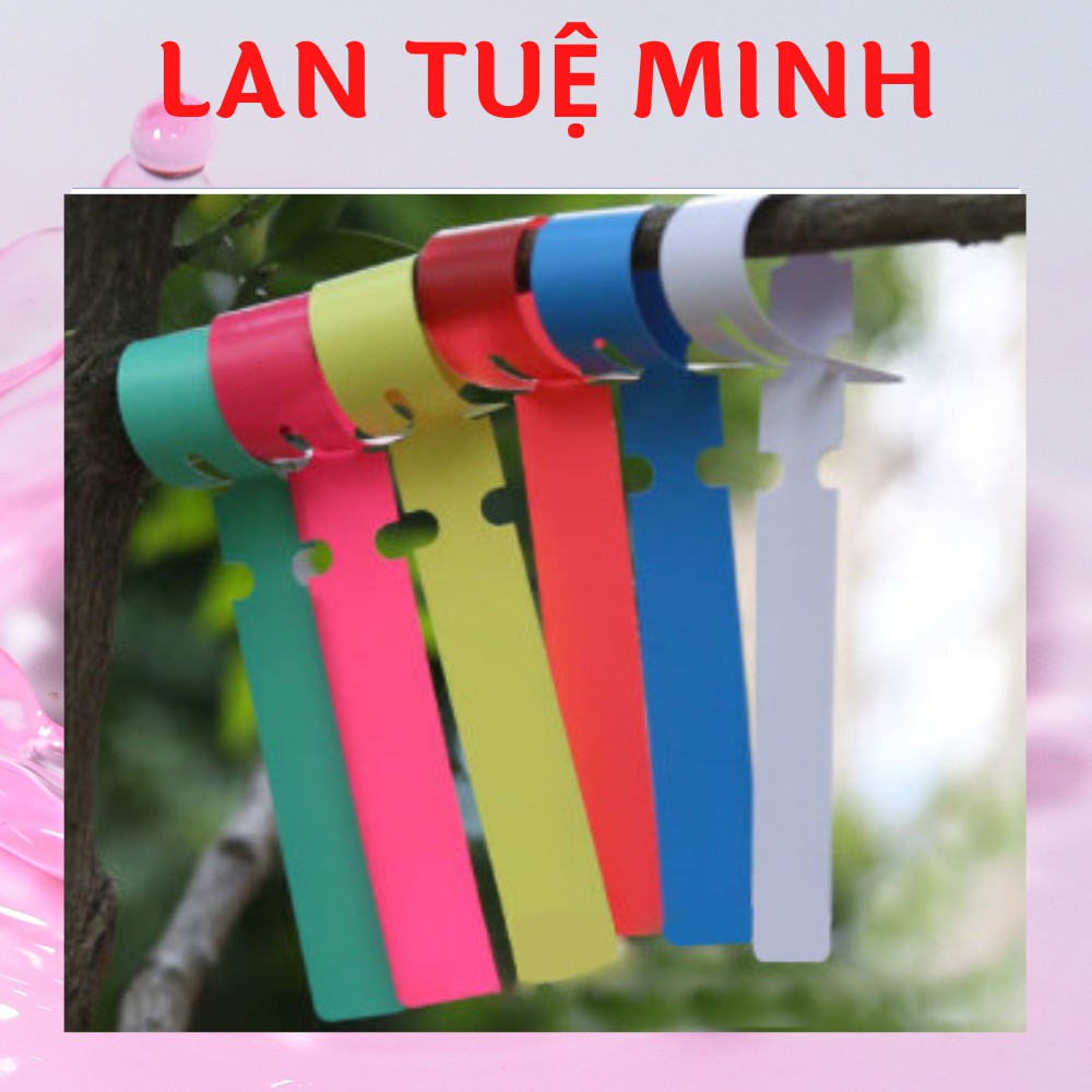 Set 10 Thẻ Rút Nhiều Màu Ghi Tên Cây, Thẻ Ghi Tên Lan - Đánh Dấu Thông Tin Cây - Loại Nhựa Mềm