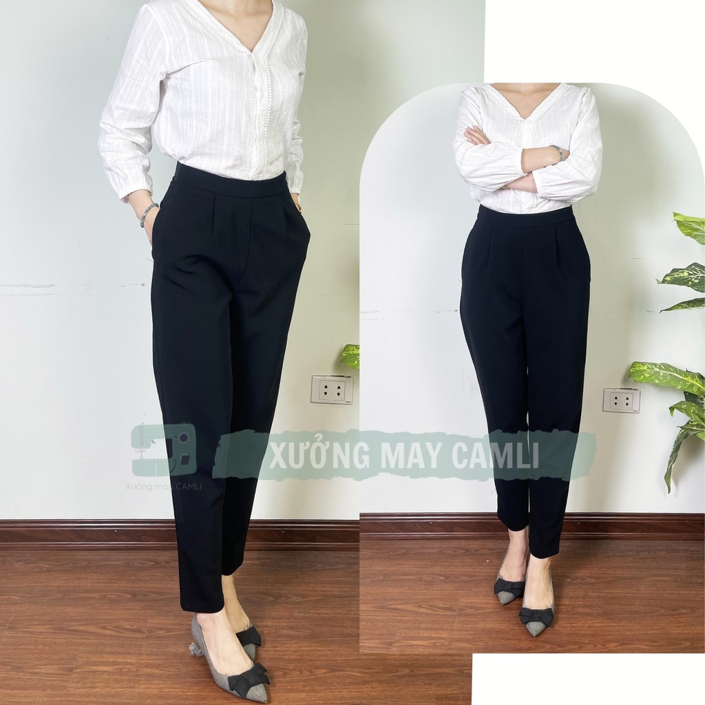 Quần BAGGY MANGO cạp chun, khoá kéo hông, chất UMI Hàn, tôn dáng, hàng kĩ VNXK