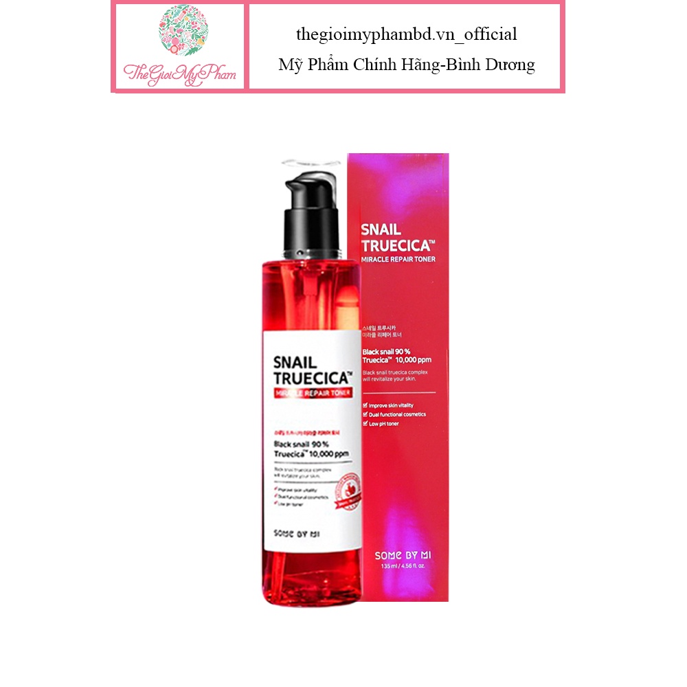 Nước Hoa Hồng Dưỡng Ẩm, Tái Tạo Da Some By Mi Snail Truecica Miracle Repair Toner 135ml