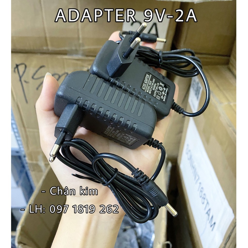 Adapter sạc 9v 2a chân kim mini Chân cắm 3.5X1.35mm