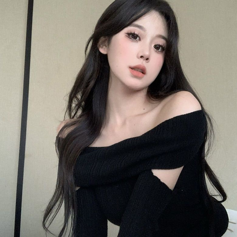 Áo Sweater Trễ Vai Tay Dài Dáng Ôm Thời Trang Mùa Thu Hàng Mới 2022 Dành Cho Bạn Nữ