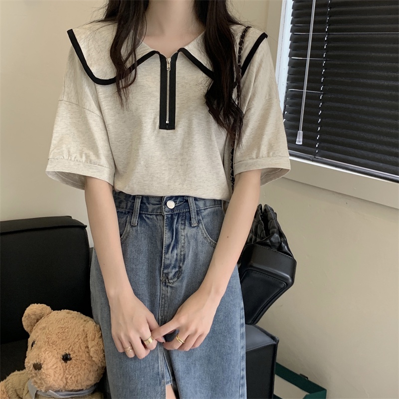 Áo Thun polo Ngắn Tay Thời Trang Mùa Hè Hàn Quốc 53342