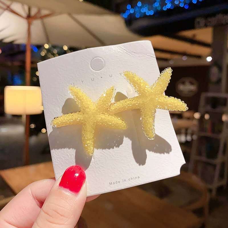 Kẹp Tóc Hình Sao Biển Ba Chiều Màu Sắc Thời Trang 2022