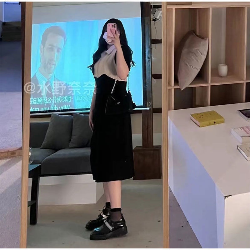 Đầm may ghép ôm eo thời trang mùa hè cho nữ