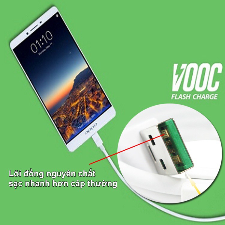 Cáp Sạc Nhanh VOOC cho điện thoại OPPO  – Hàng Zin