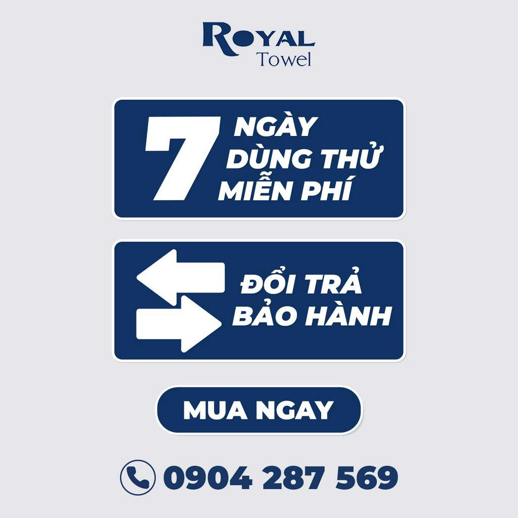 Khăn Mặt Royal Towel 30x50cm 100% Cotton Mềm Mại, Thấm Hút, Kháng Khuẩn | BigBuy360 - bigbuy360.vn