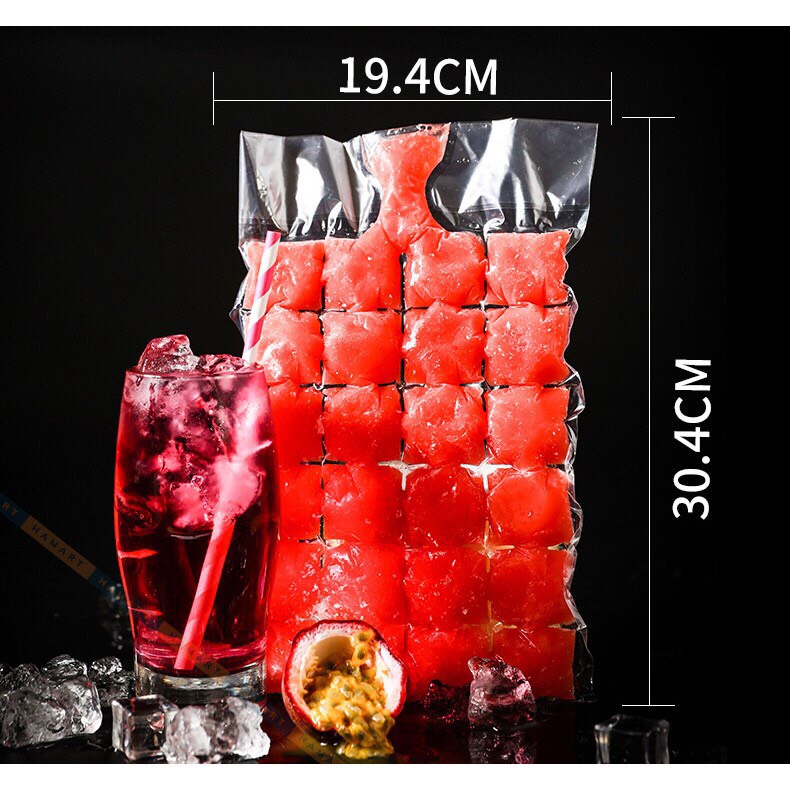 Set 10 túi làm đá viên nước trái cây tiện ích làm kem đá đa năng